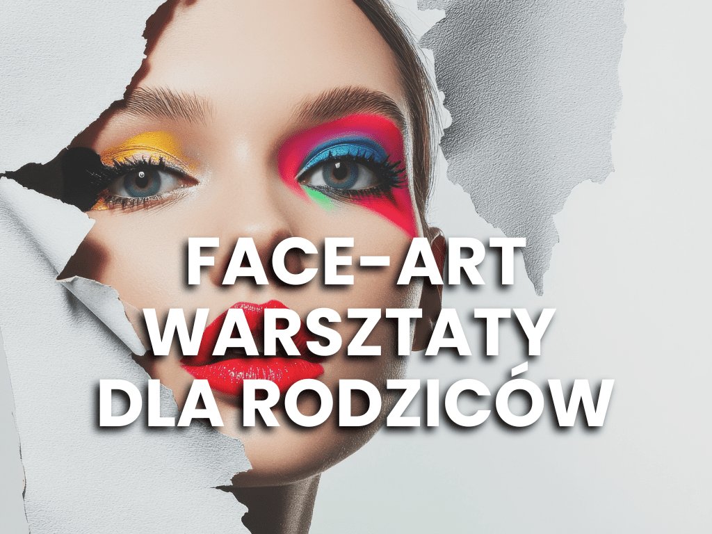 twarz kobiety w makijarzu przerywajaca kartę papieru